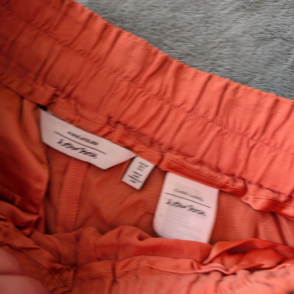 & Other Stories Women's Orange Lightweight Floaty Summer Pants Size 4 - Picture 8 of 8
